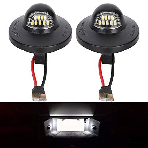 2 pcs LED License Plate Light Tag Lights Assembly Compatible with Ford F-150 F-250 F-350 F-450 F-550 Superduty Ranger Explorer Bronco Excursion Expedition Replace F1TZ-13550-A F37Z-13550-A F67Z13550AA