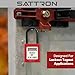 Red Lockout Tagout Safety Padlock Kit 5-Pack, Nylon OSHA-Compliant Loto Locks with 2 Keys Per Lock& Warning Labels for Industrial Maintenance, Electrical/Mechanical Equipment (Keyed Differently)