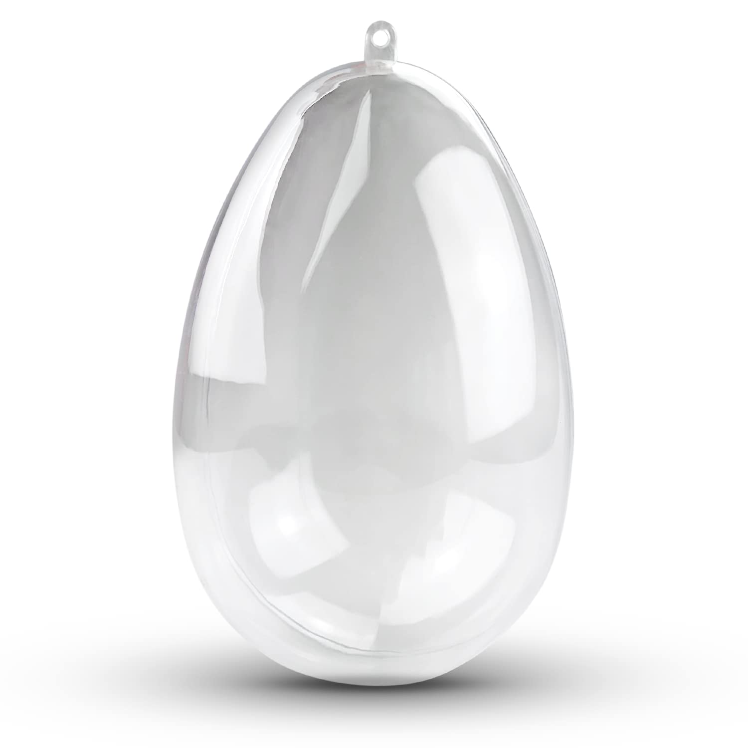 Netuno 5 pieces of extra large refillable eggs 16 cm 6.3 in tall 10 cm 3.94 in wide acrylic plastic 5 pack transparent DIY crafts split holiday spheres
