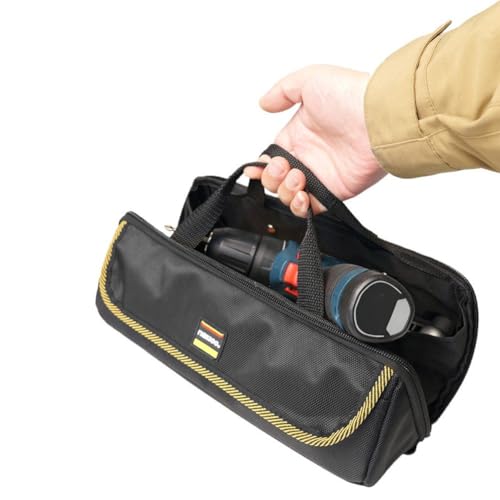 Sac à outils utilitaire à large ouverture et fermeture éclair robuste
