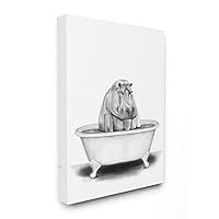 Algopix Similar Product 10 - Stupell Industries Hippo in A Tub Funny