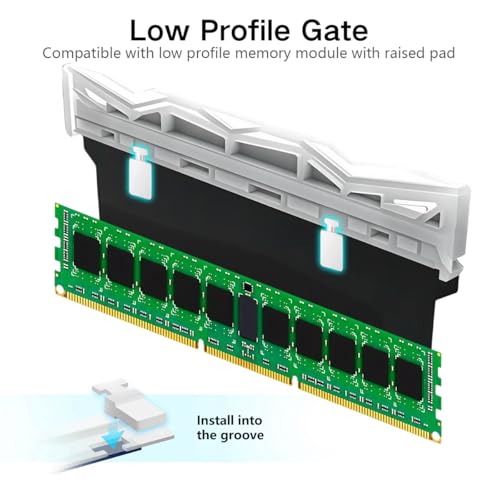 Image of ZORBES 5V 3PIN ARGB RAM Heatsink Aluminum Alloy RGB Memory Heat Spreader Compatible with DDR2 DDR3 DDR4, Single /Double-Sided RAM Support, Addressable RGB Sync Lighting for PC Build
