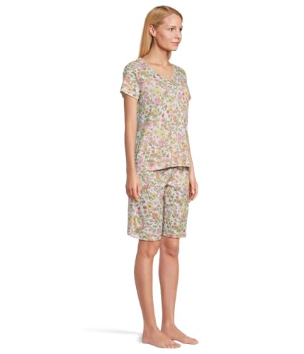 Image of Karen Neuburger Women's Short-sleeve Tee and Bermuda Short Pajama Set