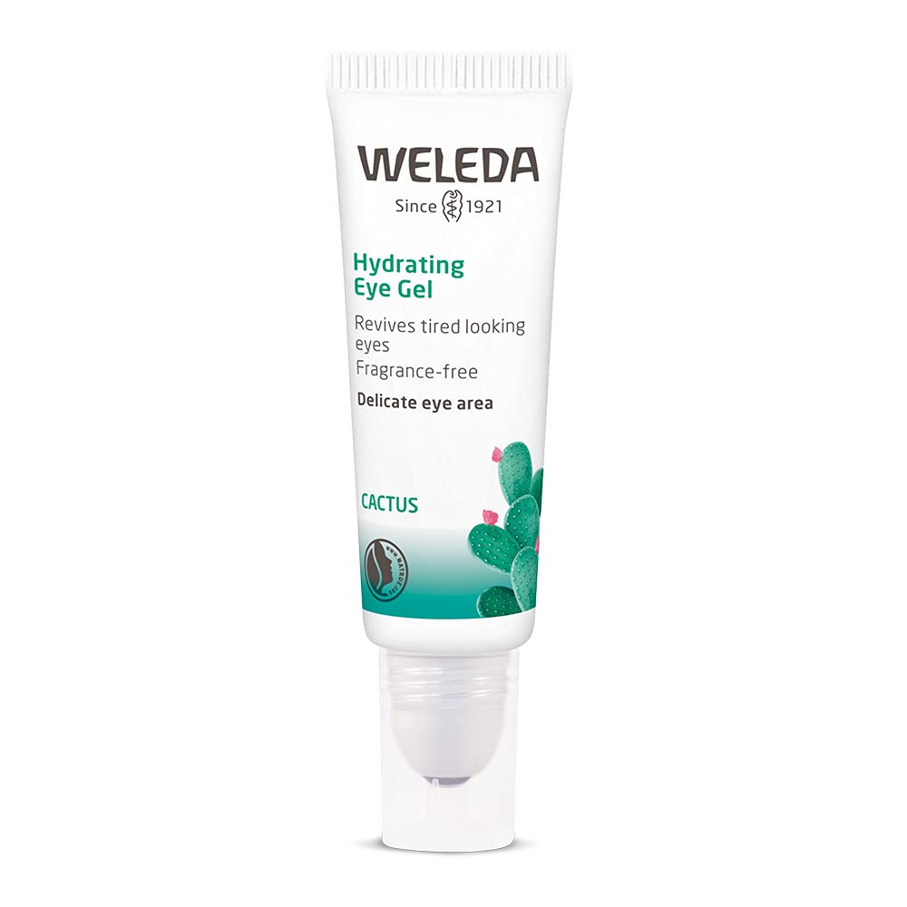 WELEDA Organic Fig Cactus Moisturising Eye Gel - Cooling Natural Cosmetics Eye Care Roll-On with Aloe Vera Gel Revives Tired Eyes. Vegan Eye Cream Prevents Dryness-Related Wrinkles (1 x 10 ml)