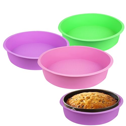 3 Pcs Springform Pan Protector, Water Bath Protector Silicone Cheesecake for 9 Inch Spring Form Preventing Water From Entering