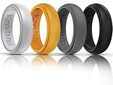 ✔️Esencial para la vida: entrenamiento, eventos al aire libre, gimnasio u otras actividades deportivas, los anillos de silicona son una alternativa práctica a las alianzas de boda, evitando arañazos y adecuados para un uso constante y no necesitan quitarse para todas las ocasiones.