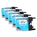 Produktbild *TITOPATEN* 5X Brother MFC J 5910 DW kompatible XL Druckerpatronen ersetzt Typ 1280 - Cyan