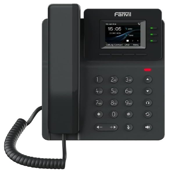 Fanvil V60W - Teléfono IP WiFi de mesa, pantalla a color de 6 cm, 6 teclas programables, Bluetooth 5, 4 líneas SIP
