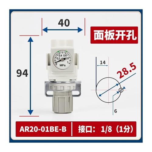 Régulateur de pression pour compresseur AR20K-02E pneumatique - 3