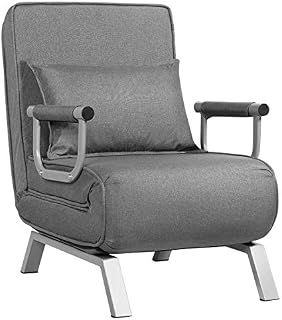 Giantex Convertible Sofa Bed Sleeper Chair, 5 Position Adjustable Backrest, Folding Arm Chair