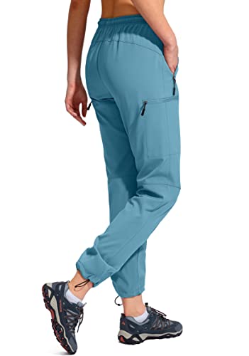 Santiny Women's Hiking Cargo Pants Lightweight Quick Dry Outdoor Capris For Women Camping Athletic Upf 50 Zipper Pockets(01-Blue_Xl) #TOP1