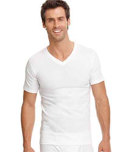 Fruit of the Loom Men's V Neck Value Short Sleeve T Shirt White XXL