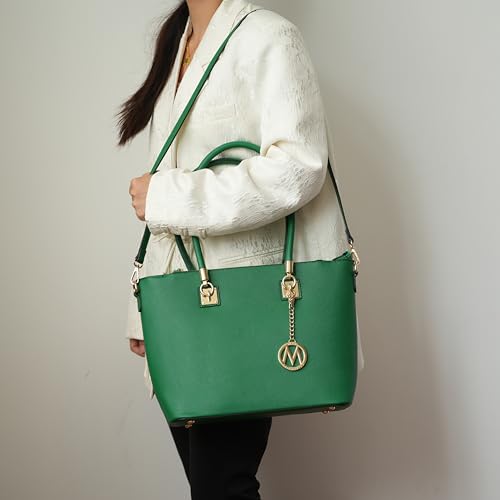 Image of Mia K Collection Crossbody Shoulder Handbag for Women, PU Leather Pocketbook Top-Handle Purse Tote-Satchel Bag