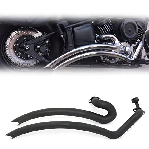Escape para Yamaha V Star 1100 Dragstar tubos slash cut de acero inoxidable