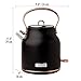 Haden Heritage 1.7 Liter Stainless Steel Electric Water Kettle Bundled with 2 Slice Wide Slot Stainless Steel Toaster, Black & Copper
