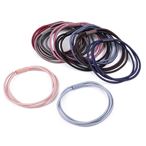 Brinote Layer Hair rope Elastic Hair Ties Multicolored Hair Scrunchies Scrunchy Hair Accessories Sets for Women and Girls(Pack of 10)
