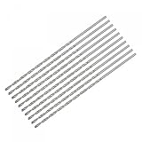 sourcing map 10Stk. Mini Mikro Spiralbohrer 1.5mm extra langer Metallbohrer 80mm Aluminiumlegierung