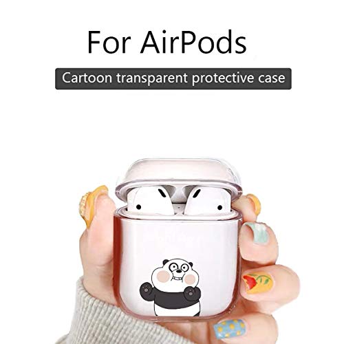 Miagon Fat Bear Beschermhoes voor AirPods, doorzichtige cartoon, zachte siliconen hoes voor meisjes, kinderen, jongens, voor Apple Airpods 1 & 2, - Image 3