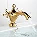 Gold Bidet Faucet Wave Tap Double Handle Golden Bidet Mixer Crane Antique Brass Faucet Bathroom Faucet