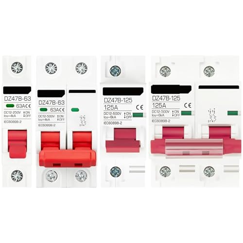 Disjoncteur DZ47 DC avec protection bipolaire des pôles positifs et négatifs