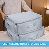 2 Pcs Large Compression Packing Cubes, Bedding Storage Bags, Space Saver Duvet Storage Bags, Ultra Space Saving Self Compression Organizer for Clothes Blanket Duvet Down Jackets(54 x 42 x 30 cm) - Image 5