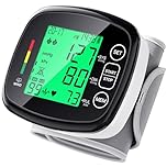 Blood Pressure Monitor for Home Use,Wrist Blood Pressure Machine Automatic Digital LCD Display Blood Pressure Machine Adjustable Wrist Cuff 5.3-7.67" 99x2 Sets Memory with Carrying Case for Home Use