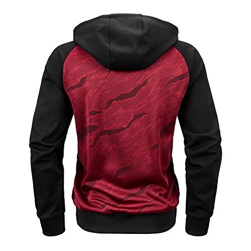 Men's Color Block Hoodie-Full Zip Ultimate Heavyweight Fleece Hoodie-Camo zip up hoodie With Kanga Pocket2