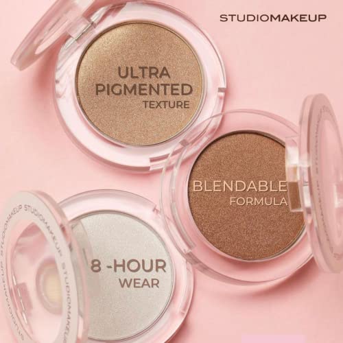 Studiomakeup Soft Blend Highlighter Powder (Exhilarated) – Natural Glow Light Highlighter – Buildable, Blendable Makeup Highlighter – Face Highlighter Powder To Enhance Your Inner Glow- Suitable For All Skin Types #TOP3
