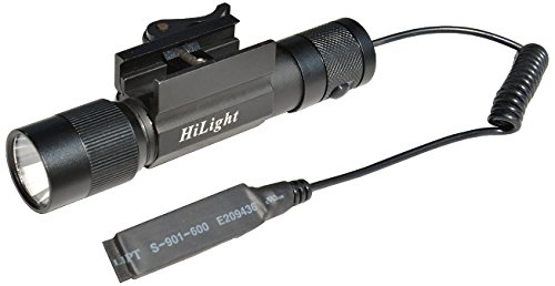 Aimkon HiLight R20 HiLight 600 Lumen LED Tactical Flashlight with Smart Pressure Switch and Quick Detachable Rifle Mount, Black Aimkon HiLight R20 HiLight 600 Lumen LED Tactical Flashlight with Smart Pressure Switch and Quick Detachable Rifle Mount, Black
