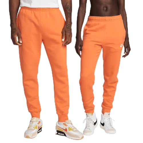 Nike Sportswear Club Fleece Joggers (Bright Mandarin/Bright Mandarin/White, BV2671-885) Size Medium