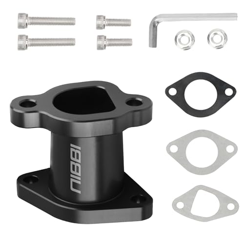 Image of NIBBI Predator 212 Intake Manifold,212 Predator Performance Part Intake Pipe Inlet Manifold For Mini Bike 196cc /212cc /224cc Engine GX160 GX200 225RS(FL-Black)