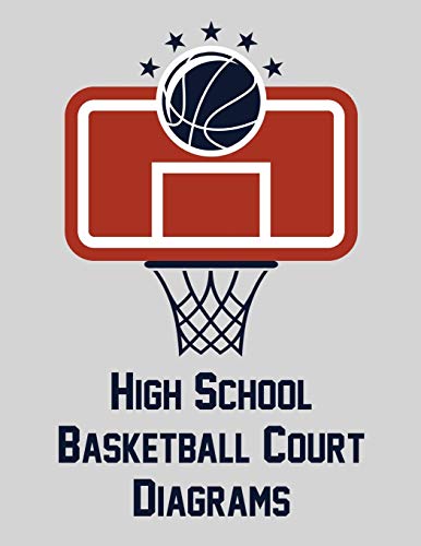 High School Basketball Court Diagrams: 100 Full Page Basketball Court Diagrams for Drawing Plays, Drills, and Scouting (8.5x11)