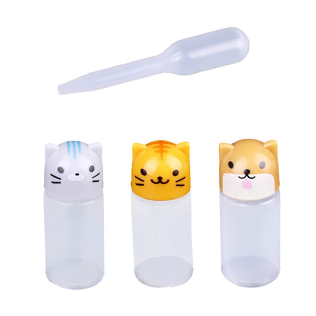 Hintyne mini seasoning containers Mini Seasoning Bottle Cartoon Condiment Squeeze Sauce Plastic Container with Dropper