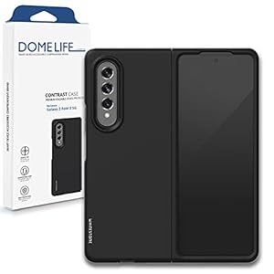 DOME GLASS [Whitestone] Contrast Case for Samsung Galaxy Z Fold 3 5G (2021) Premium Non-Slip case with Slim & Ultimate fit Protective Phone Cover Z Fold 3 - Black