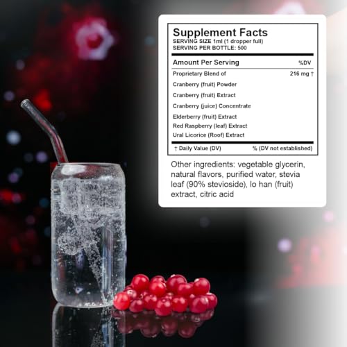 Image of Pure Inventions Water Enhancer Drops - Refreshing and Delicious - Antioxidants, Electrolytes - No Sugar, Calories, or Artificial Sweeteners - Cranberry Elderberry (16oz)