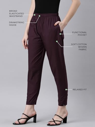 Image of TWIN BIRDS Women Cotton Kurti Pants | Straight Fit Ethnic Daily Trousers