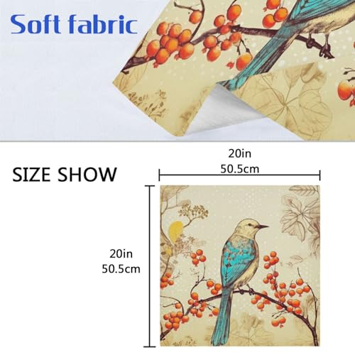 Servilletas de tela cuadradas satinadas Spring Birds x6 miniatura 7