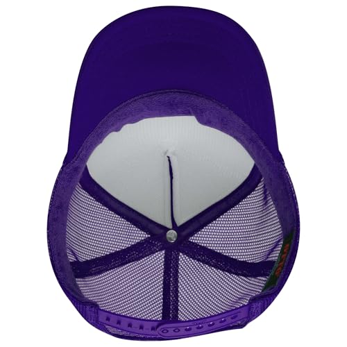 Image of OTTO Polyester Foam Front 5 Panel High Crown Mesh Back Trucker Hats in 97, Bulk, Wholesale