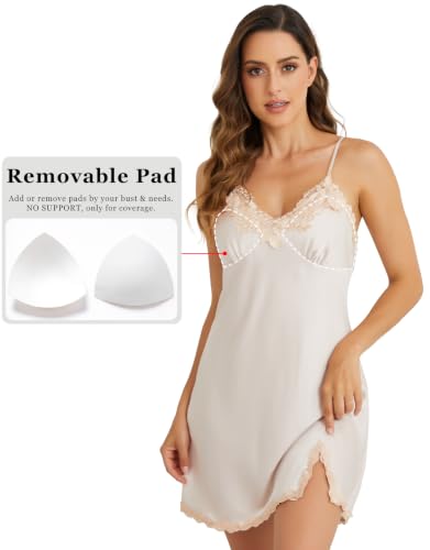 Image of SAPJON Silk Pajamas for Women 5PCS Lace Shorts Lightweight Satin Robes Set