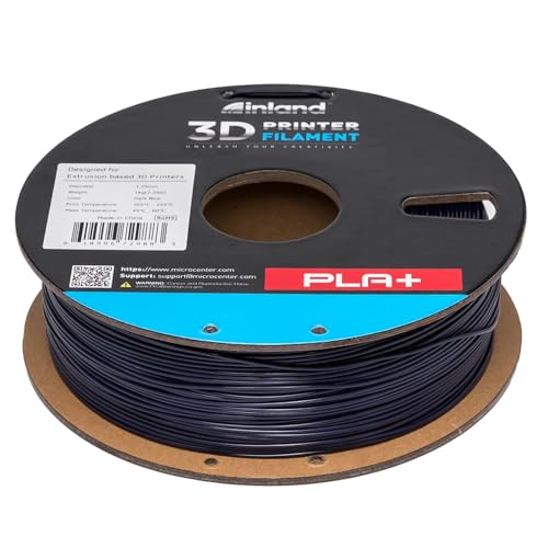 Image of INLAND Micro Center PLA+ 3D Printing Filament 1.75mm - PLA Pro Dimensional Accuracy + /- 0.03 mm - 1kg Cardboard Spool (2.2 lbs) (1 Pack Dark Blue, 1.75mm)