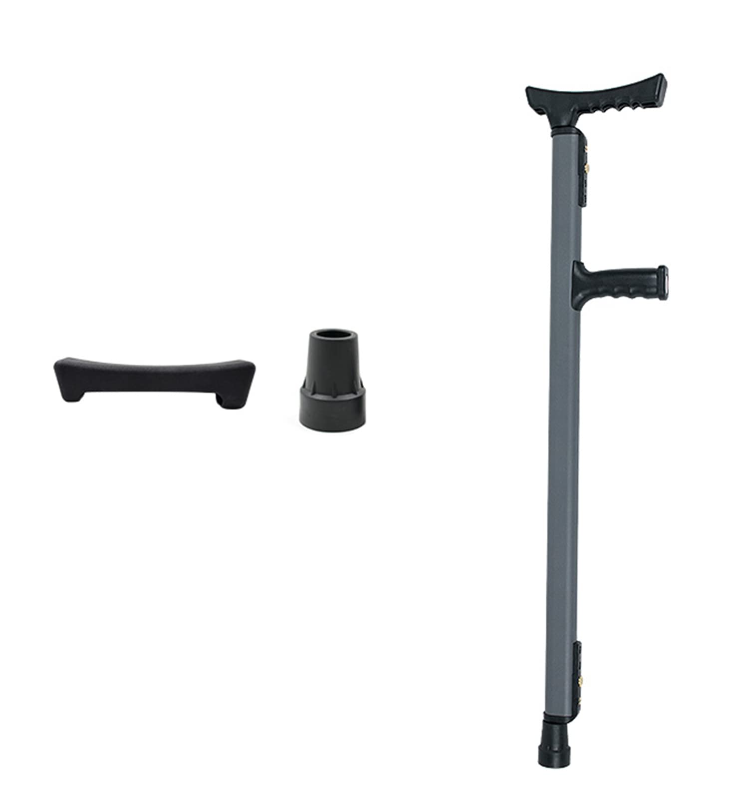 Bastón Muleta Ajustable para Las Axilas para Adultos, Bastón De Aluminio De Moda para Hombres, Mujeres, Gris/Naranja/Azul, Carga De 200 Kg/440 Libras, 1 Unidad