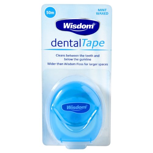 Wisdom Dental Tape Mint Waxed (50m) - Pack of 6
