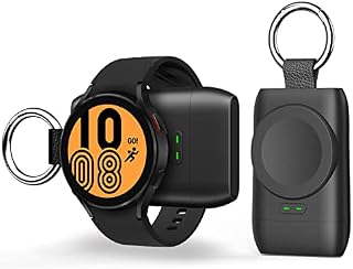 leQuiven Portable Watch Charger for Samsung Galaxy Watch 5/4 Classic LTE, Watch 3 LTE, Galaxy Active 2, Galaxy Watch LTE, Gear S3 Gear Sport, 1400mAh Keychain Magnetic Charger for Samsung [1PC]