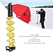 Zunate Ice Auger Drill Bit - 6in Diameter 2-Blade for Deep Ice Fishing with Locator, Yellow