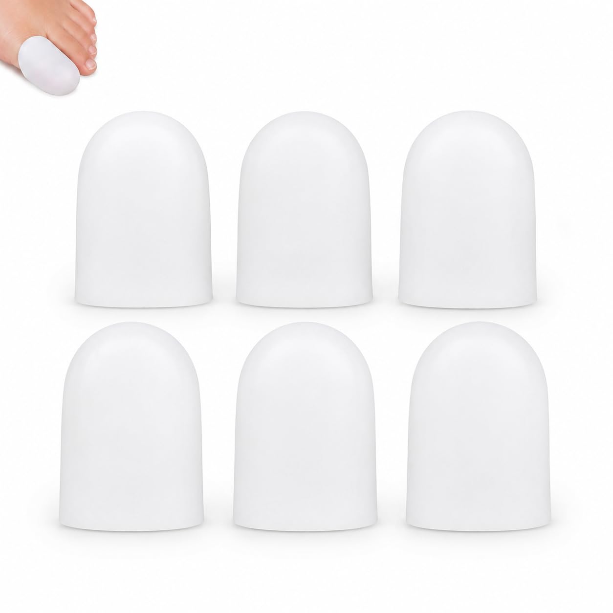 6PCS Silicone Gel Toe Separator & Big Toe Protector Caps | Soft Toe Covers for Toe Cushioning, Friction Protection, Toe Spacing & Daily Foot Comfort-image-12