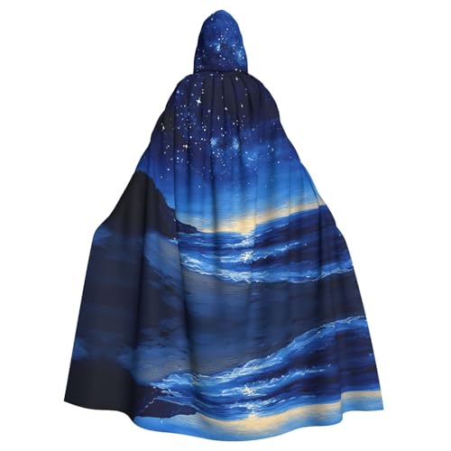 WZYCWB Capa con capucha estampada de pintura de tinta para noche de Halloween, fiesta rave y reunión familiar
