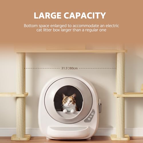 Árbol para gato grande 60 pulgadas en madera sólida miniatura 5