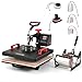 CREWORKS Prensa de Calor Multifuncional 8 en 1 Maquina de Sublimación 38X38CM con Pantalla LED, Giratoria 360° Máquina de Transferencia de Calor para Camisetas (38x38cm 8 en 1 Avanzada)