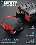 BRPOM Car Jump Starter with Tire Inflator, 150PSI 3000A Peak 24000mAh (Up to All Gas or 8.0L Diesel Engine, 50 Times) Portable Air Compressor 12V Auto Booster Battery Jump Box - 5
