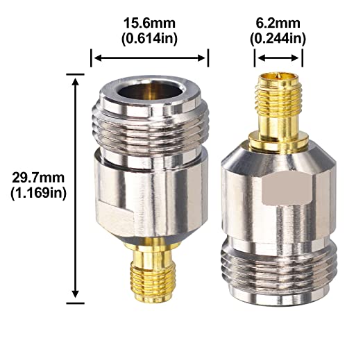 Adaptadores N a RP-SMA Hembra 2 unidades miniatura 6